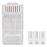 Konektor RJ45 pro UTP kabel (drát), bílý, 20 ks